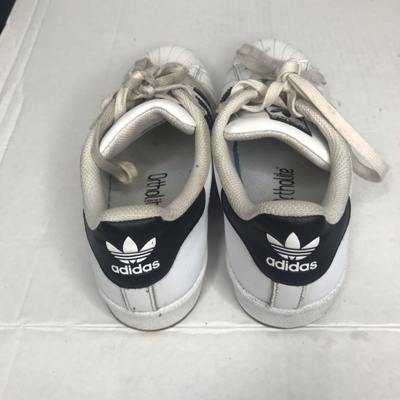 Adidas Original White Black Men’s Shoe Size 5 1/2 - Picture 5 of 7